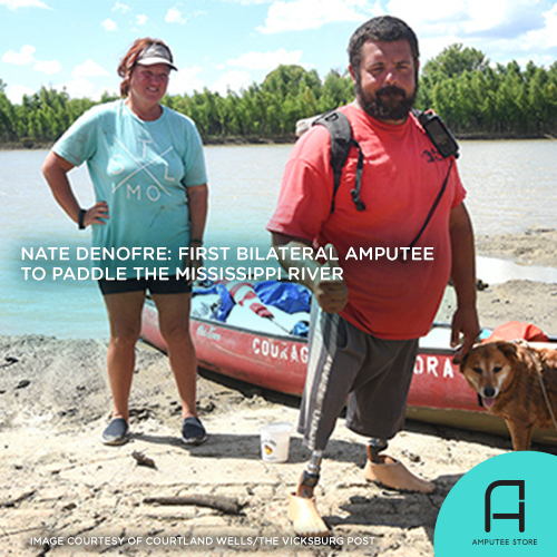 Nate Denofre is the first bilateral amputee to paddle the Mississippi River.