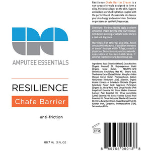 Amputee Essentials Resilience Chafing Barrier Cream is formulated with shea butter to protect your skin and prevent rubbing from prosthetic sockets.