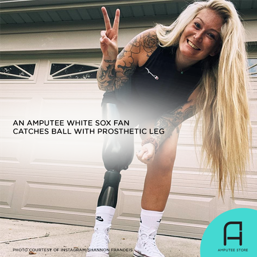 Shannon Frandeis made news as she caught the ball at a White Sox game with her prosthetic leg.