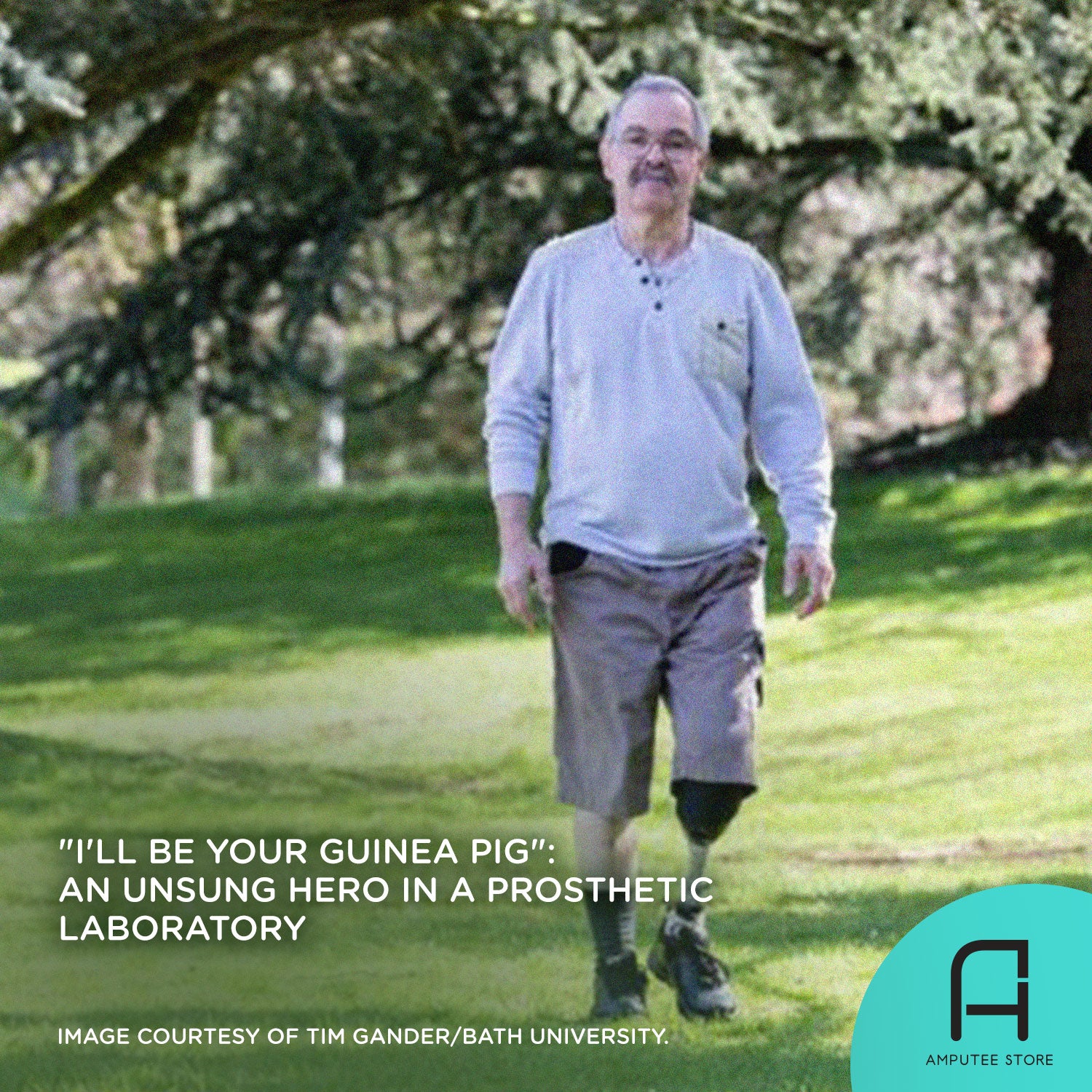 John Roberts goes through numerous tests for prosthetic development to help others.