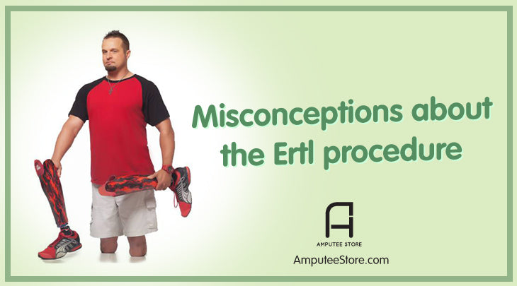 A BK amputee standing on his residual limb after ertl procedure