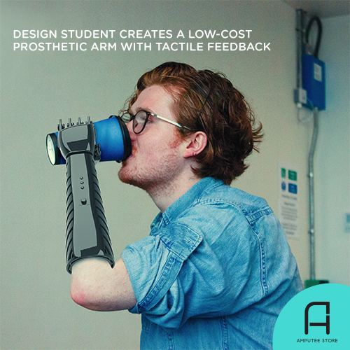 Design student Lorenzo Spreafico creates a low-cost prosthetic arm with tactile feedback.