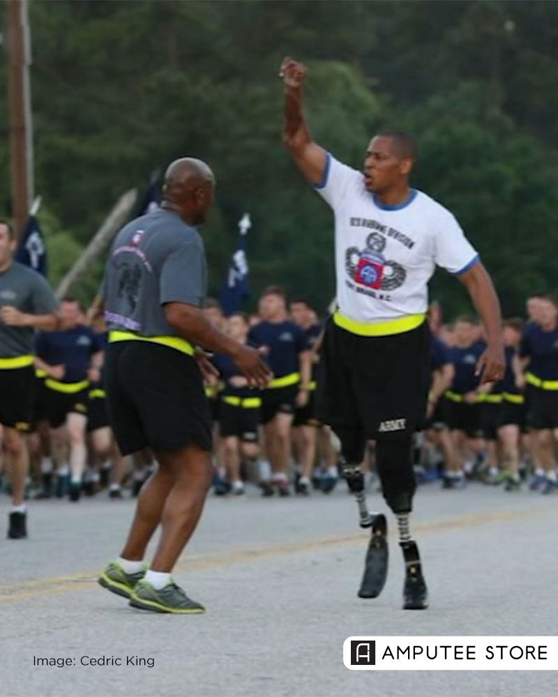 Double amputee Cedric King inspires as he takes on marathons around the world.