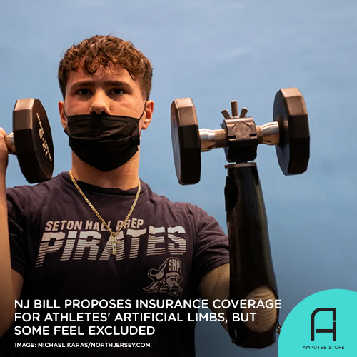 New Jersey legislature is reviewing a bill that requires insurance coverage for athletes' artificial limbs.