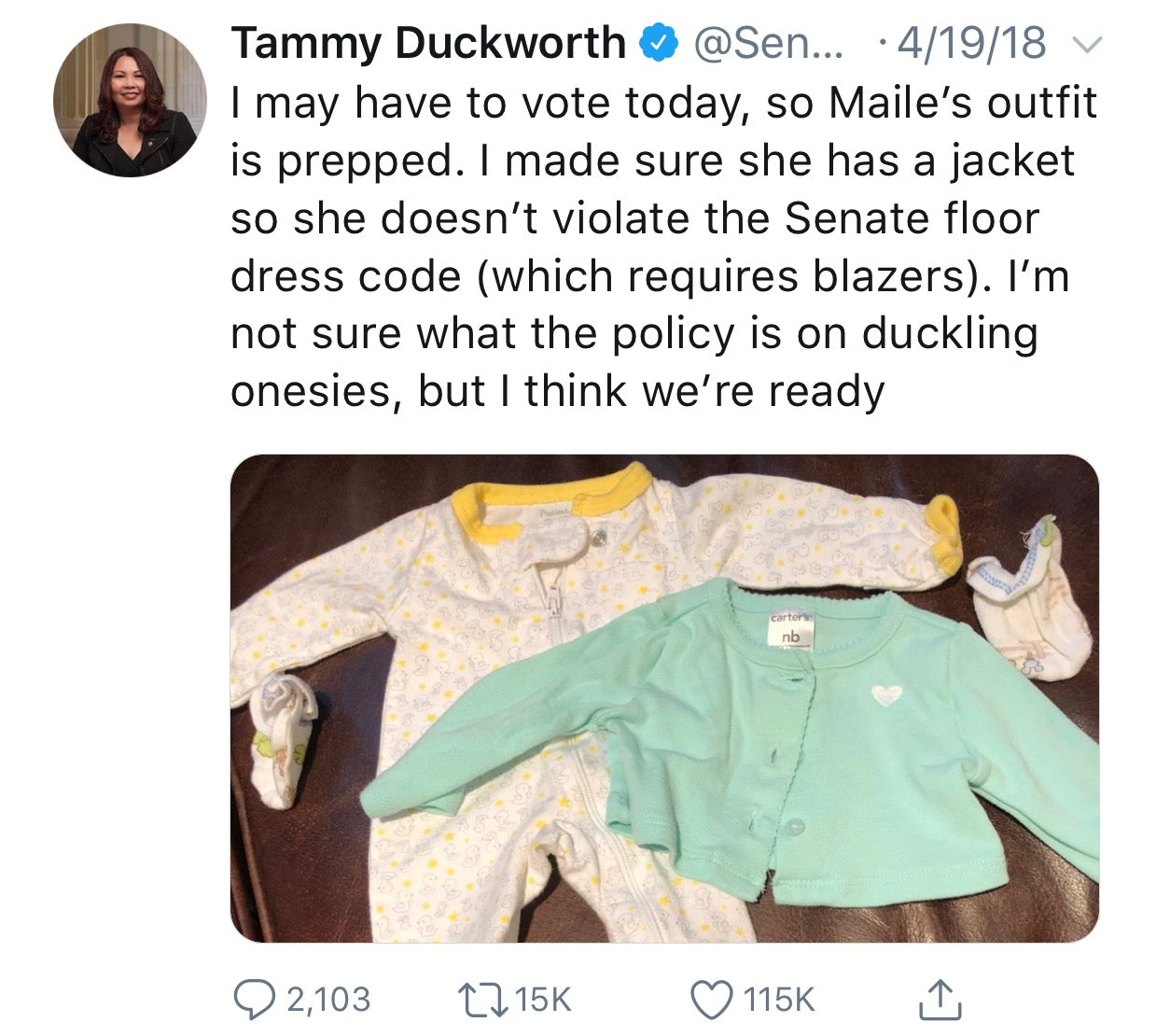 Senator Tammy Duckworth Empowers Mothers, Amputees All Around the World