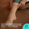 An electronic sock developed by researchers in South Korea helps prevent foot complications in people with diabetes.