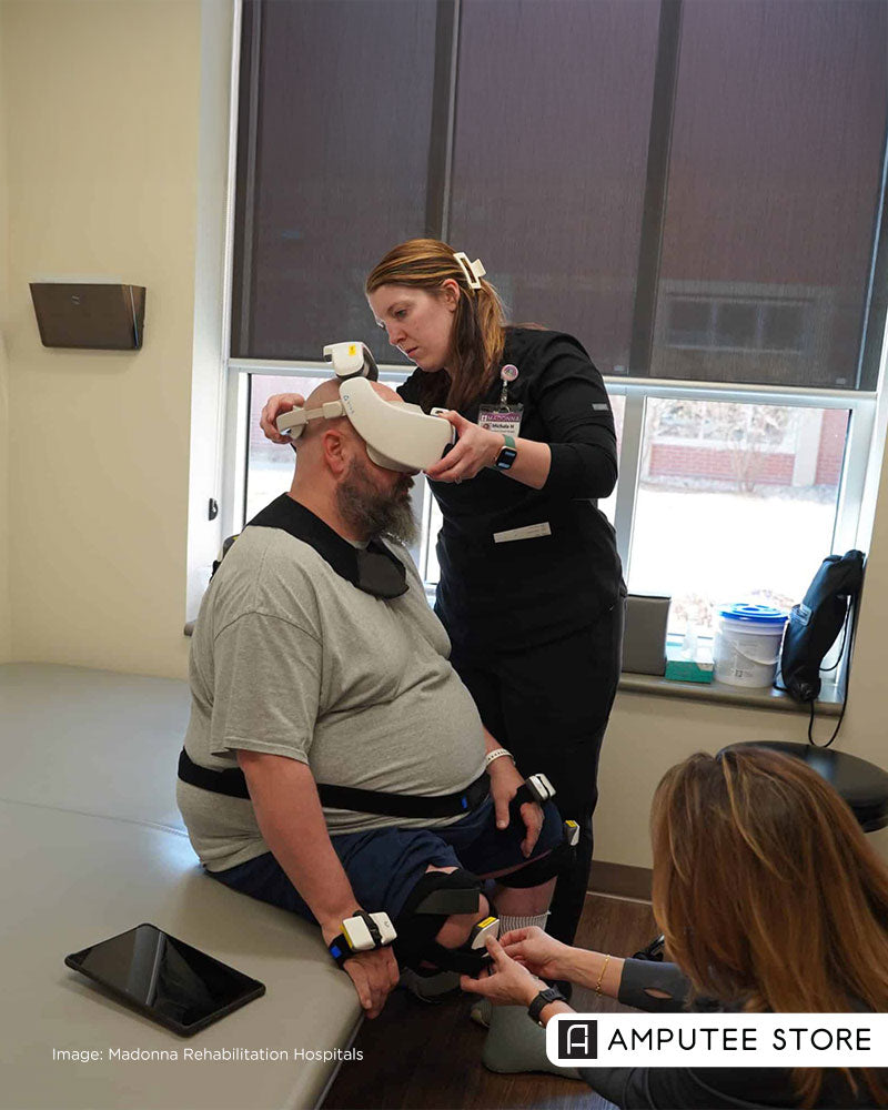 Lower-limb prosthesis rehabilitation using virtual reality and motion-tracking technology.