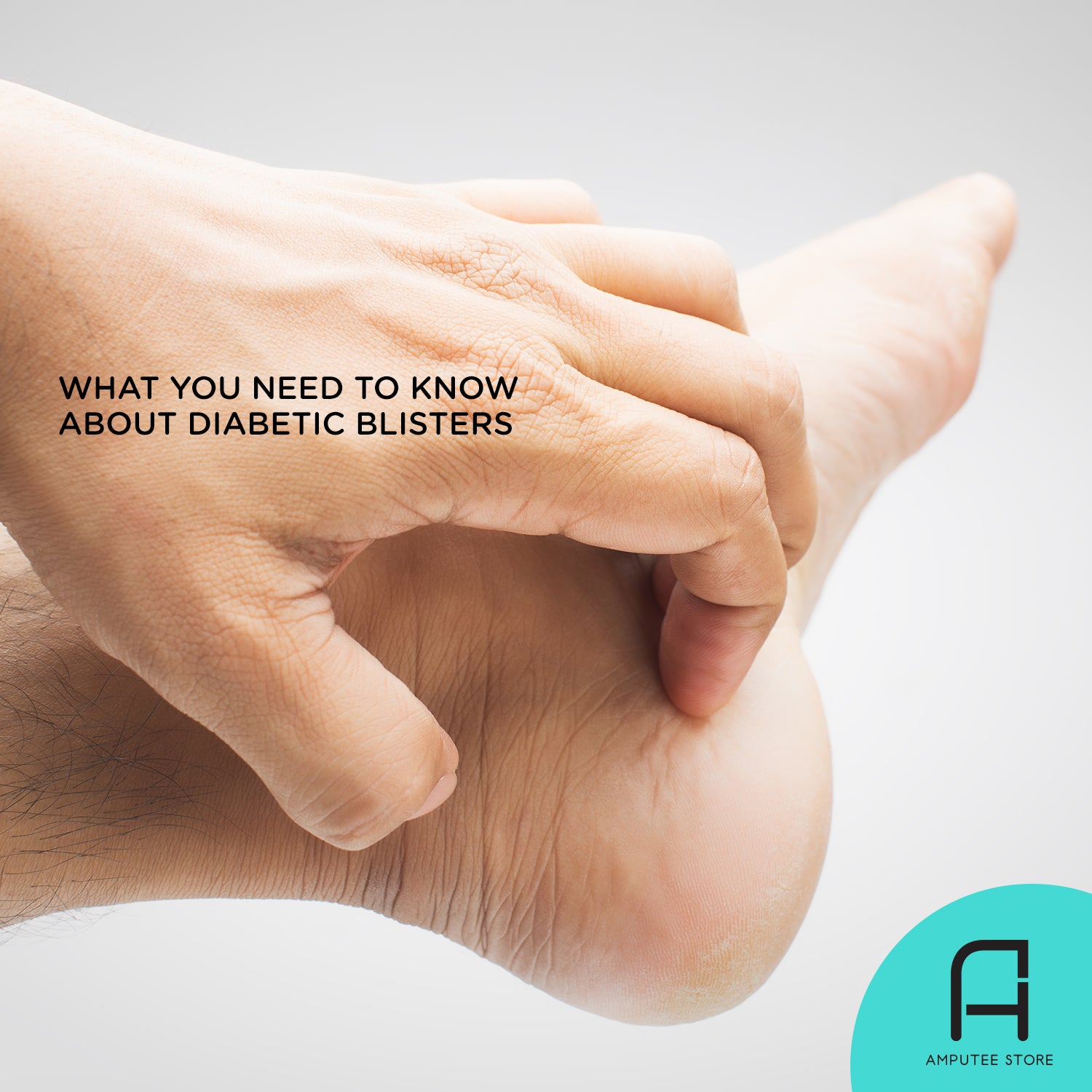 A person with diabetes administering his daily foot care regimen.