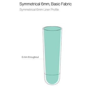 Symmetrical 6mm uniform liner thickness profile.