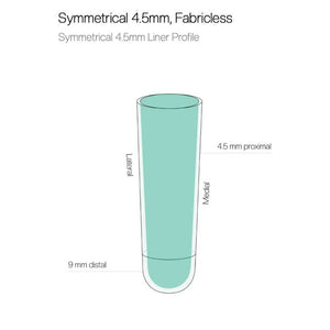 4.5mm Gel thickness throughout in symmetrical profile.