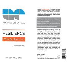 Load image into Gallery viewer, Amputee Essentials Resilience Chafing Barrier Cream is formulated with shea butter to protect your skin and prevent rubbing from prosthetic sockets.