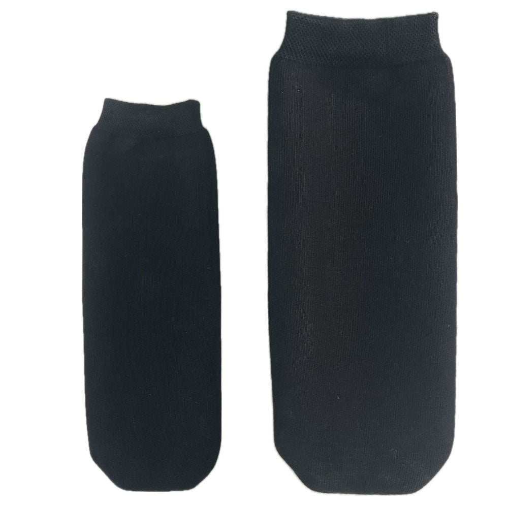 Comfort Prosthetic Gel Sheath in 2 sizes, black color.