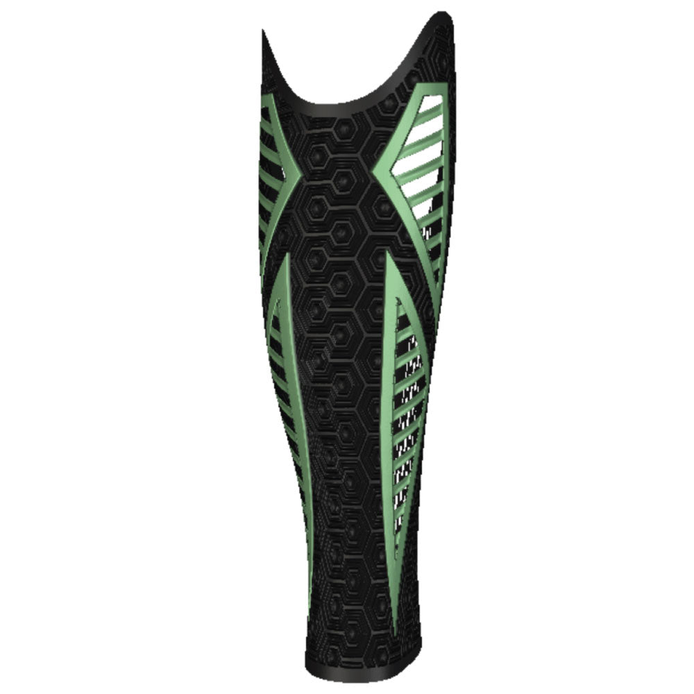 Amplified Prosthetic Cover Leg Covers Techni Style Amputee Store   Techni Black Green Front 1200x1200 