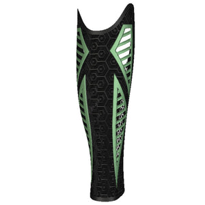 Techni style prosthetic cover in green and black.