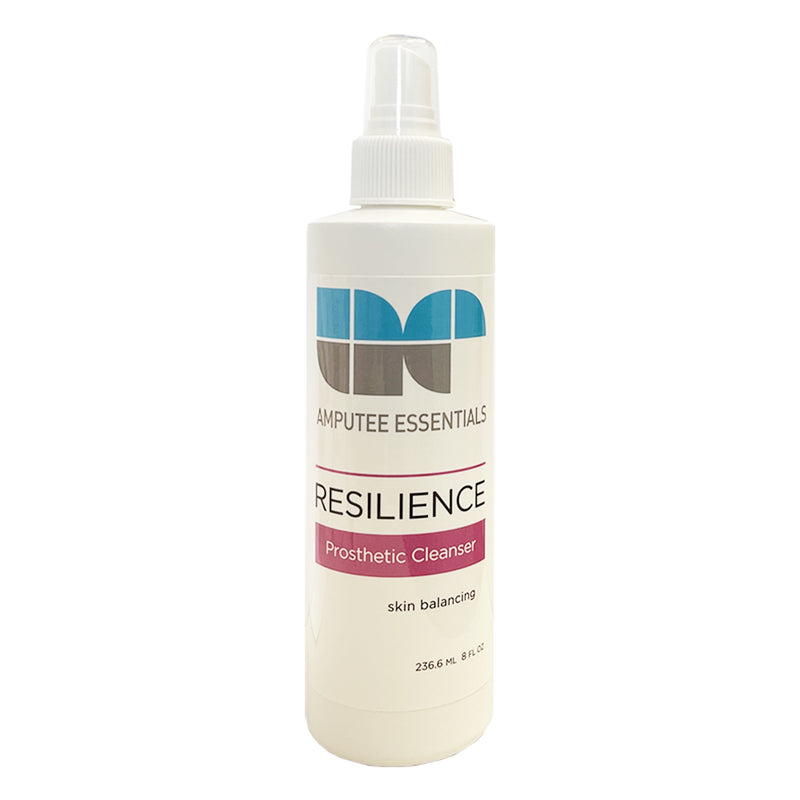 Amputee Essentials Resilience Prosthetic Cleanser pH-Balanced, Soap-Free Cleaner, 8 oz spray bottle