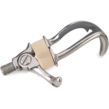 Hosmer Arm Model 5X Hook: Stainless Steel, Canted Fingers