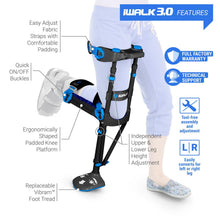 Load image into Gallery viewer, The iWalk 3.0 allows you to continue walking, working with ease and hands free.  Features include adjustable straps and new knee platform.