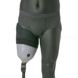 Knit-Rite A/K Brim Prosthetic Sheath to reduce socket irritation along groin.
