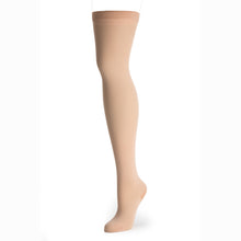 Load image into Gallery viewer, Knit-Rite above knee cosmetic hosiery in Caucasian skin tone shade.
