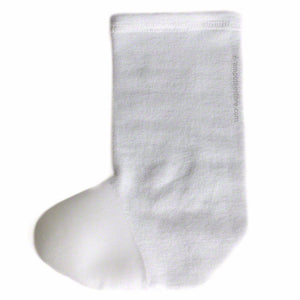 Silipos gel along toe of partial foot sock.